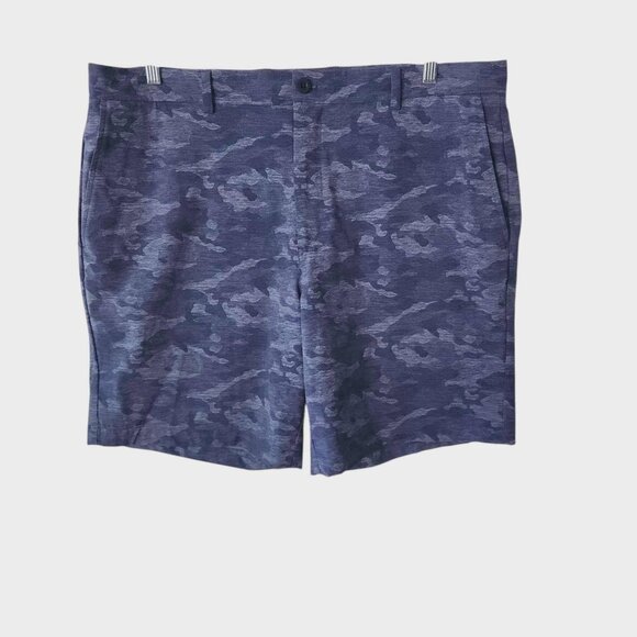 Vineyard Vines Shorts Breaker Short Blue Camo Nylon Spandex Stretch Mens 40 - Picture 1 of 11